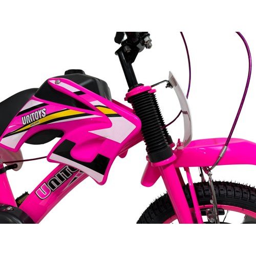 Bicicleta Infantil Aro 16 Motocross Rosa Estilo Esportivo Seguro Aprendizado Criança