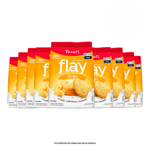 Combo Flay Gourmet Queijo 40g 9 unidades