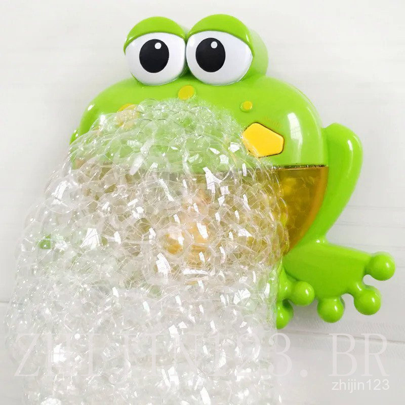 Brinquedo de Banho para Bebês em Forma de Caranguejo e Sapo, Elétrico, Musical, Divertido, Máquina de Fazer Bolhas para 