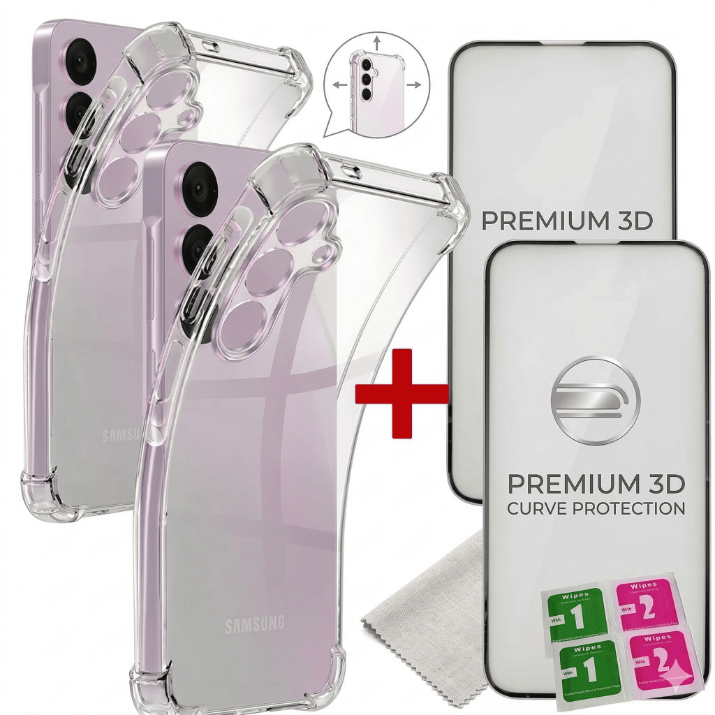 Capa Capinha Anti Shock + Película De Vidro 3D Samsung Galaxy A14 A24 A34 A35 A5