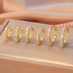 Kit 3 pares Brinco Trio Argola BANHADA PRATA OURO 18K com Zircônia PRA feminina Cravejada/Modelo aleatório
