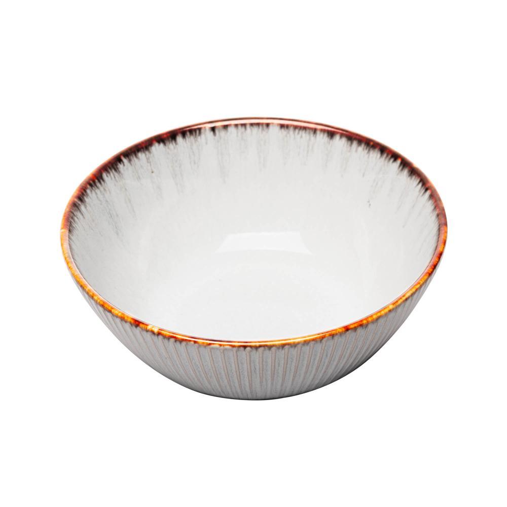 Bowl Lyor Linear de Cerâmica Cinza 16cm x 7cm