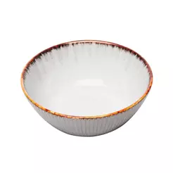 Bowl Lyor Linear de Cerâmica Cinza 16cm x 7cm