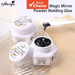 Monja 5ml Gel UV Modelador Preto Semi-Sólido 3D para Arte de Unhas em Relevo, Esmalte para Pó Mágico Espelhado, Fricção,