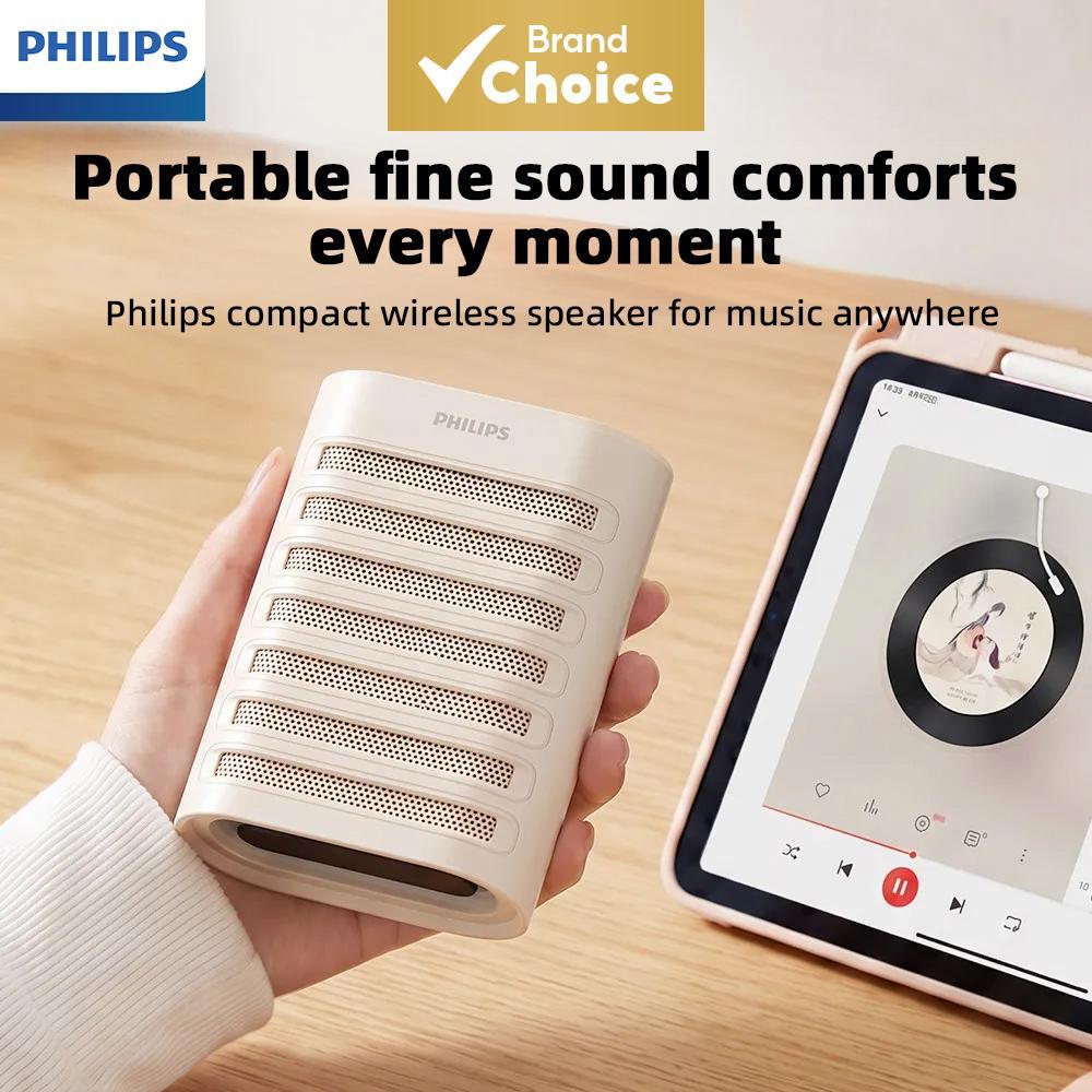Philips Mini Caixa de Som Bluetooth, Subwoofer de Mesa, PC, 9D Estéreo HiFi TWS RGB, 10H de Reprodução, Sem Fio, USB