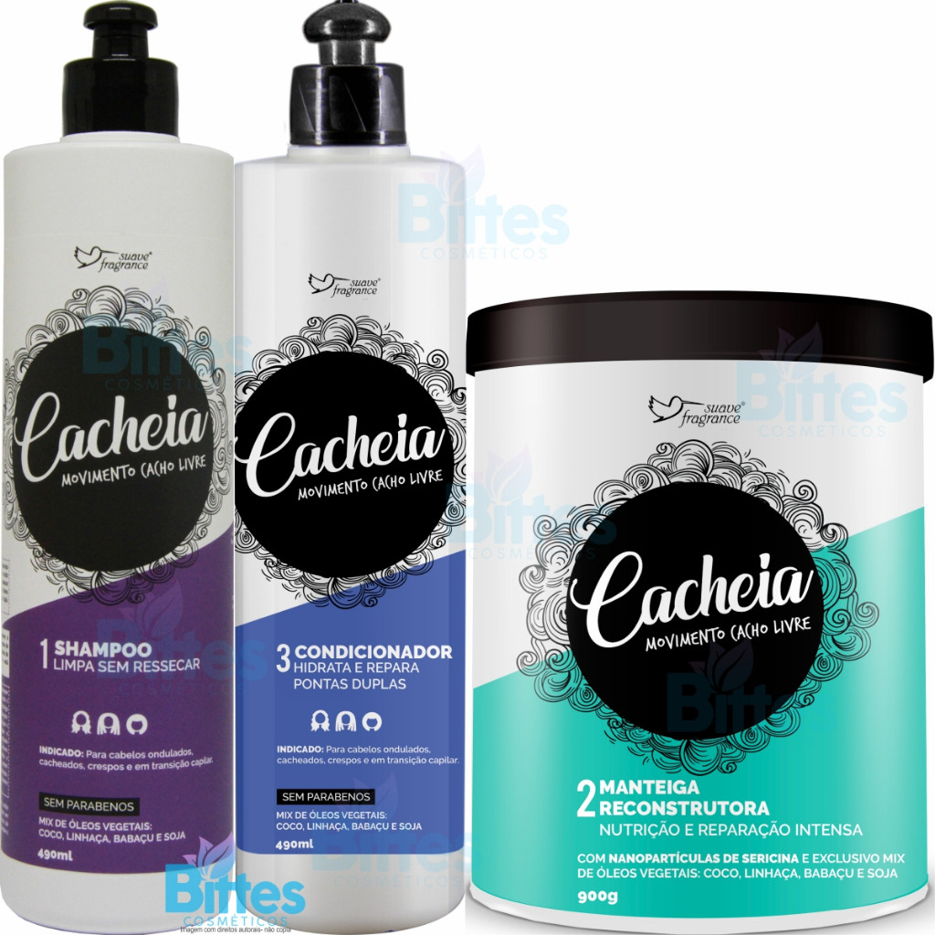 Kit Cacheia Suave Fragrance Movimento Cacho Livre Linha Capilar