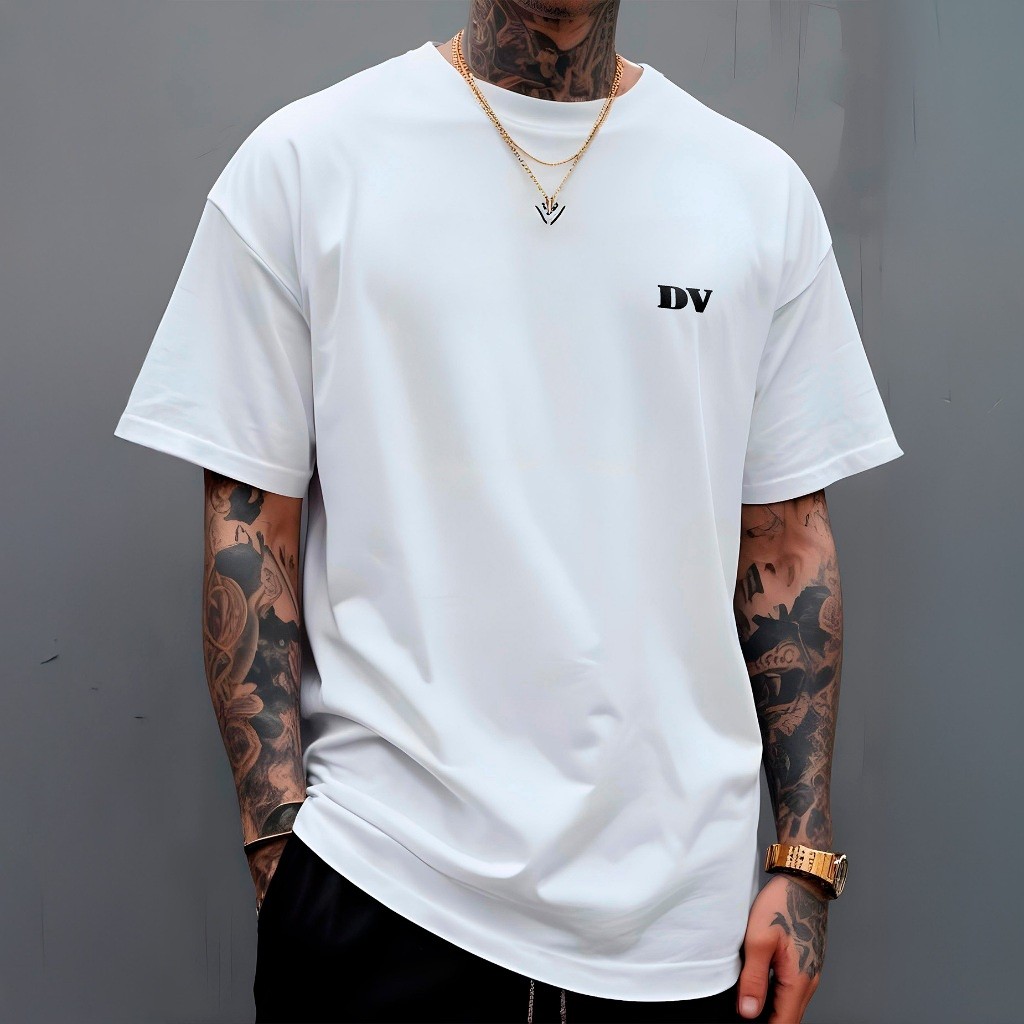 T-Shirt Blusa Masculina Camiseta DV Minimalista Diverse Estilos Manfinity 100% Algodão Street Wear
