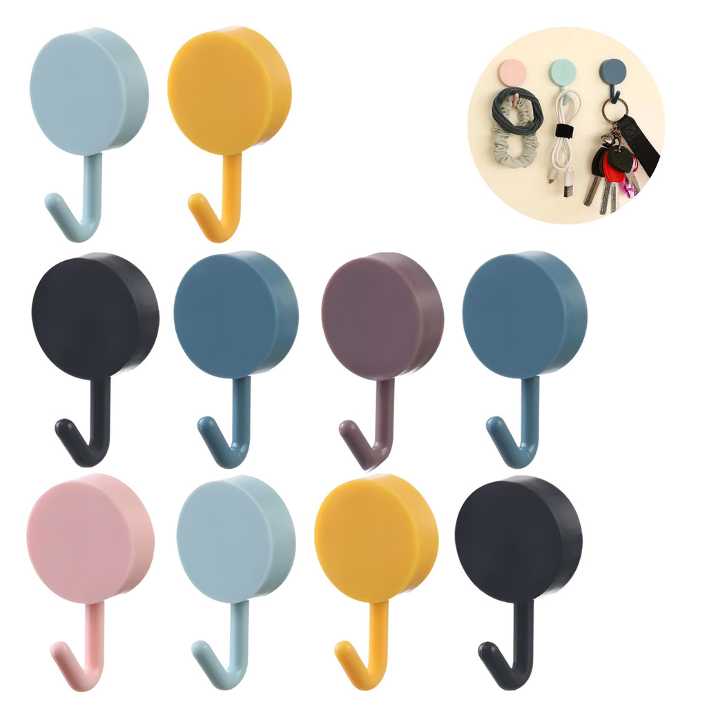 10 Un Mini Cabide Gancho De Parede Para Toalhas Banheiro Bolsas Acessório De Cozinha
