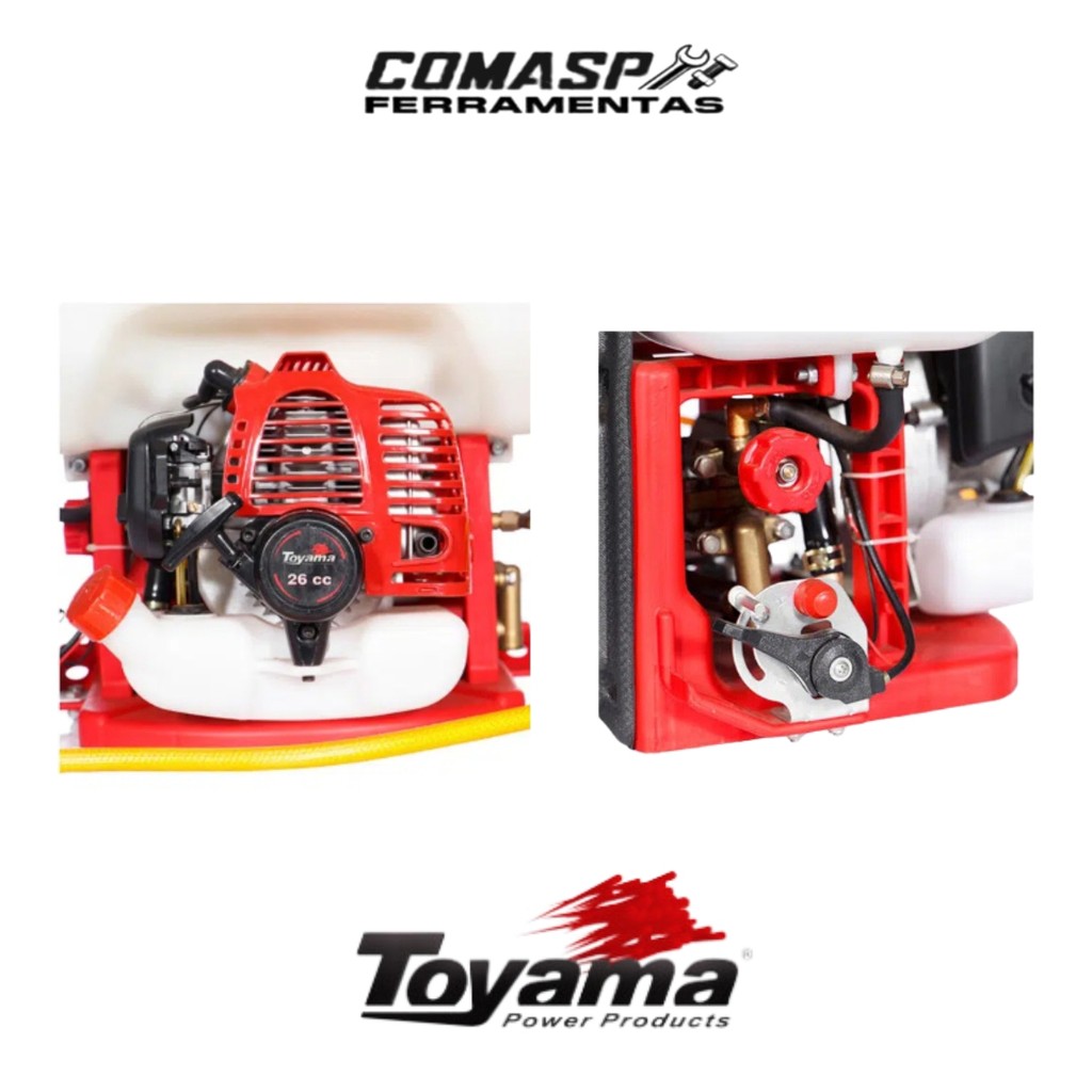 Pulverizador Costal Gasolina 25 Litros 2 Lanças Toyama Ts26b Cor Branco/Vermelho — imagem 2 de 2