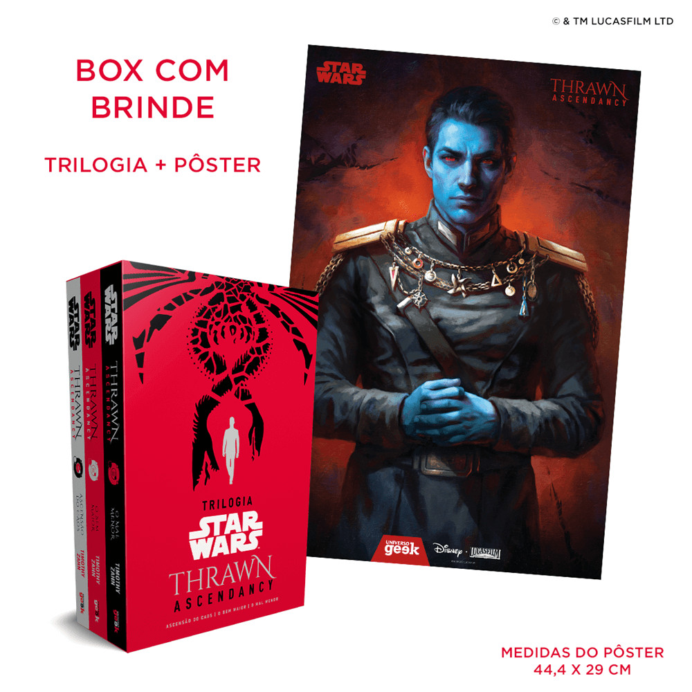 Capa do livro Livro - Box Trilogia Star Wars: Thrawn Ascendancy - por Timothy Zahn - Editora Universo dos Livros