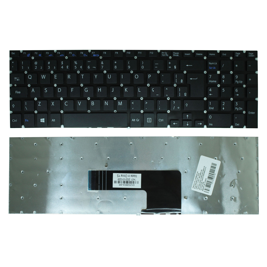 TECLADO SONY SVF15 SVF152C29X VJF153F11X SVF15213CBW VAIO FIT 15E PRETO