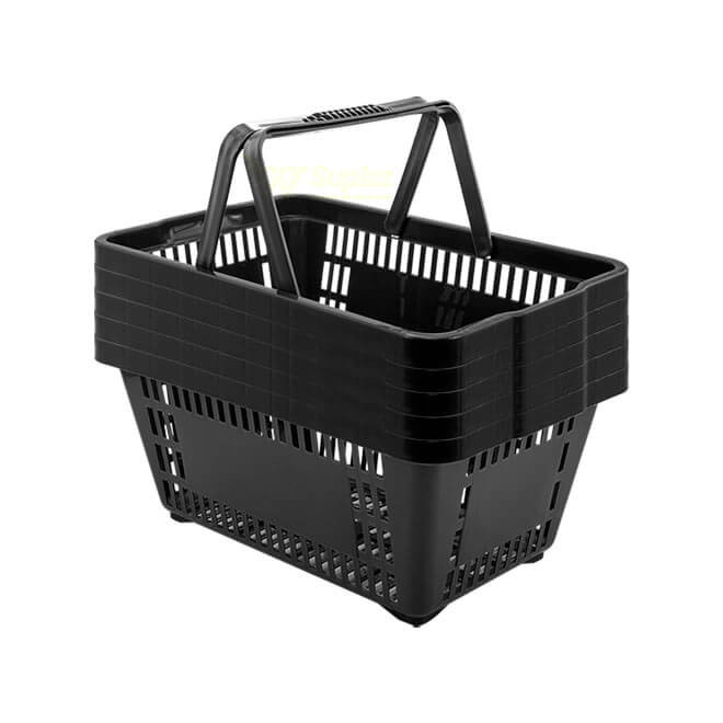 5 Mini Cestinha De Compras 7l Preta P/ Farmacia Bijouteria Perfumaria