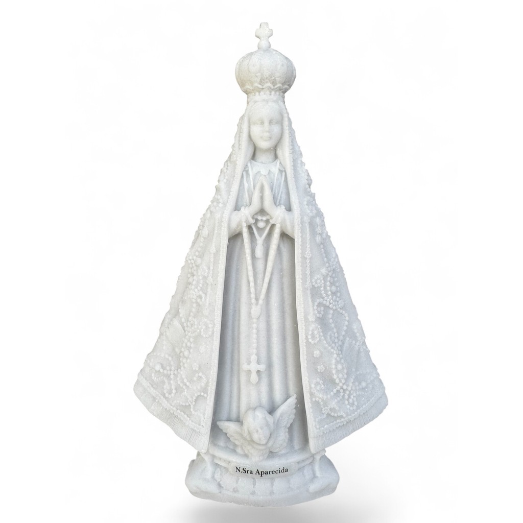 Imagem de Nossa Senhora Aparecida de Pó de Mármore 24cm
