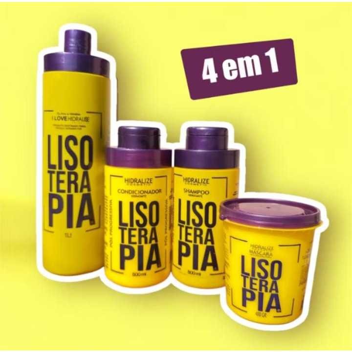 Kit Progressiva Lisoterapia S/Formol + Shampoo e Condicionador + Máscara Reconstrutora em Oferta na Shopee
