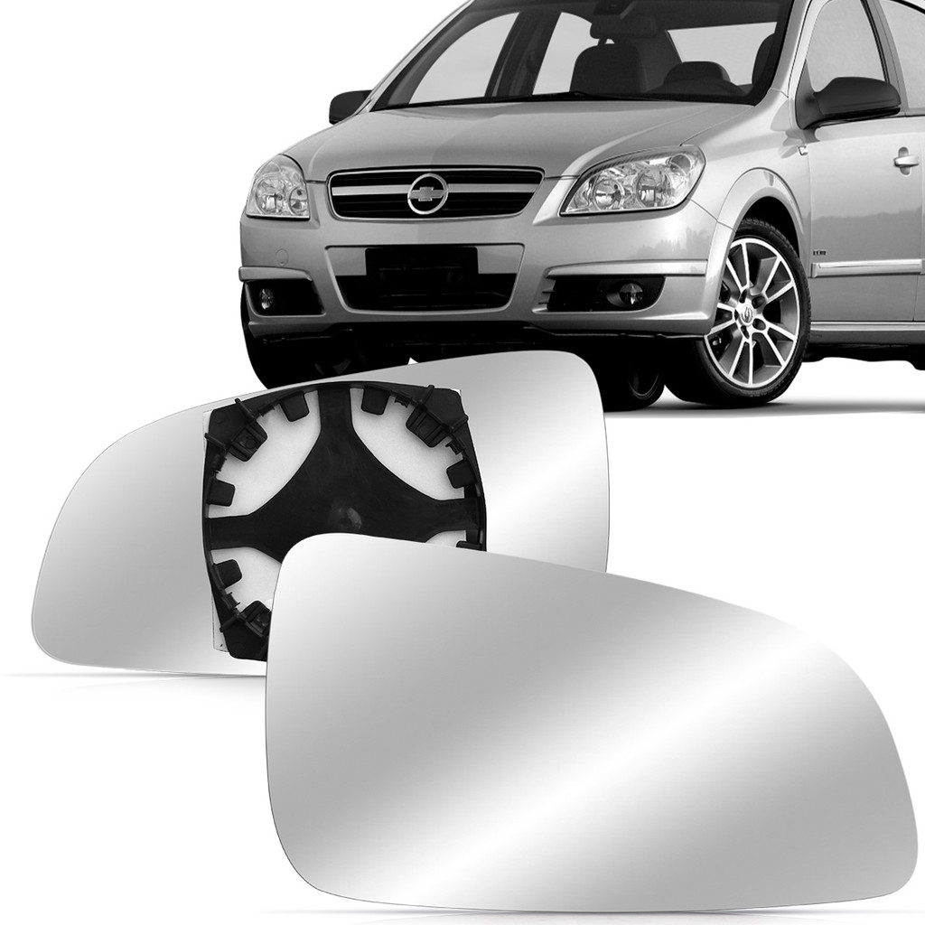 Par Lente Espelho Retrovisor Com Placa Vectra 2006 2007 2008 2009 2010 2011