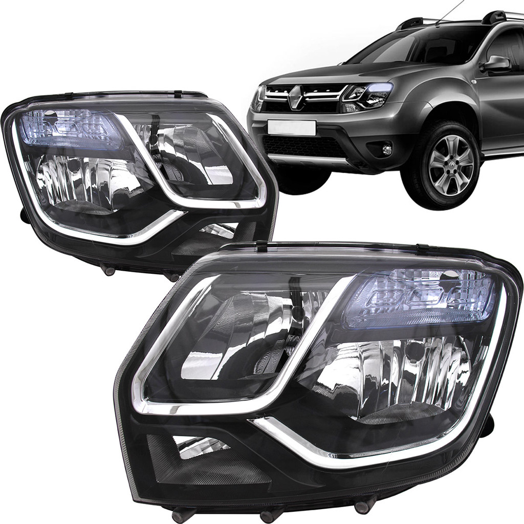 Par Farol Duster 2015 2016 2017 2018 2019 Com Pisca Cúpula Azul em Oferta na Shopee