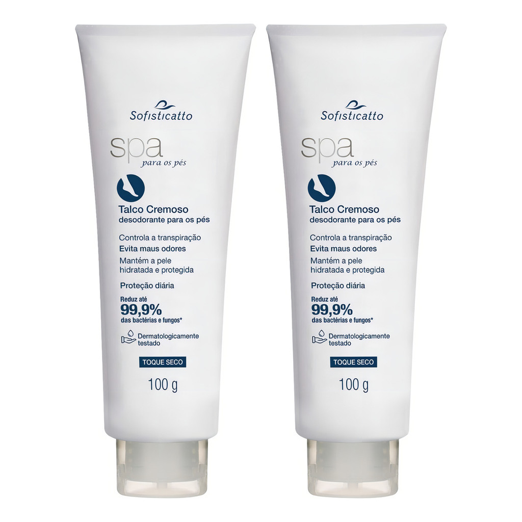 Kit 2 Creme Desodorante Evita Mau Odor Chule Hidrata O Pé