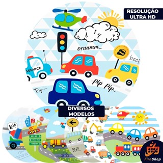 Capa Painel De Festa 50X50 Cm - TRÂNSITO CARRINHOS - DIVERSOS MODELOS - Tecido Sublimado C/ Elástico SUBLISTAR em Oferta na Shopee