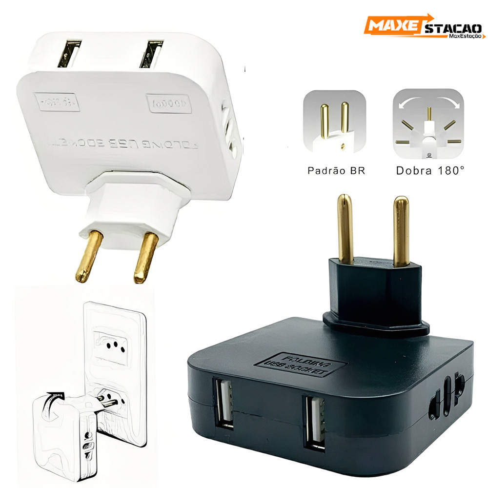 Adaptador de Tomada Pino Universal Compatível com Varios Eletrodomésticos