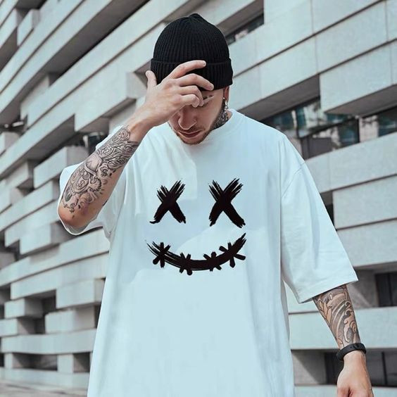 Camisa Camiseta Masculina Oversized Manga Larga Streetwear Marshmallow Moda