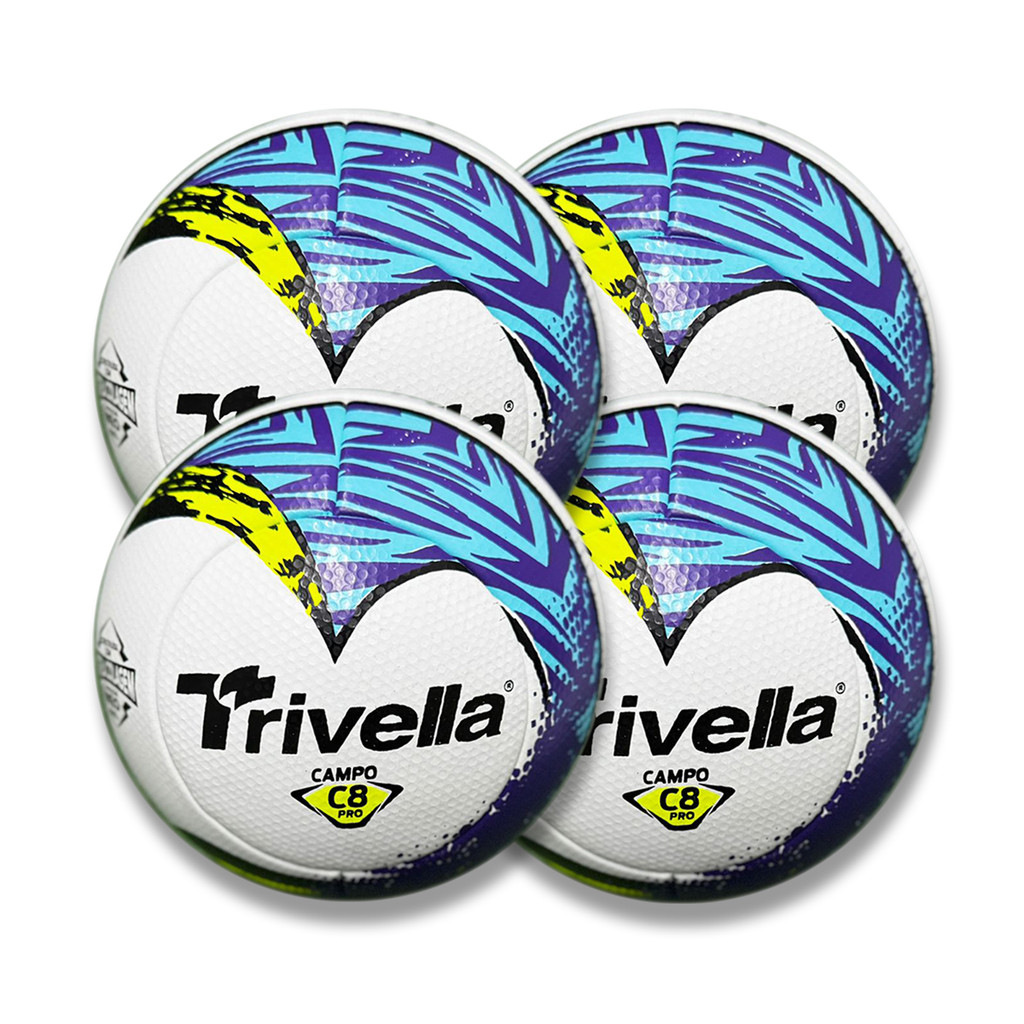 Kit 4 Bolas De Futebol Trivella C8 Pro Campo Profissional