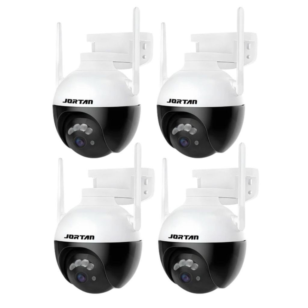Kit 4 Câmera de segurança inteligente WiFi de lente única 2K 4MP à prova d'água Câmera CCTV de voz em Oferta na Shopee