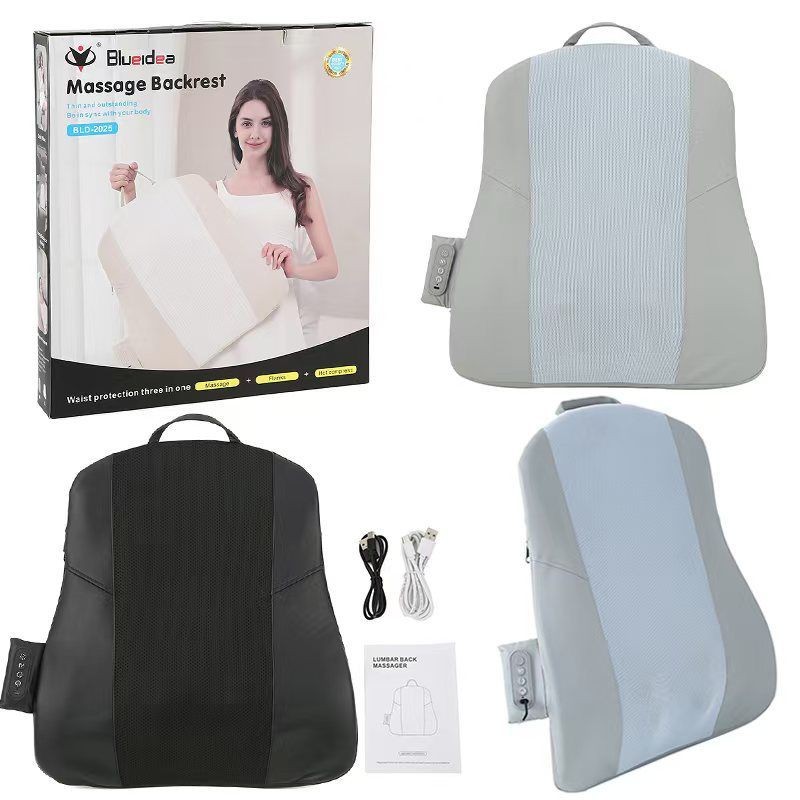 Massageador Almofada Encosto Relaxamento Terapia Shiatsu Com Aquecimento PREMIUM