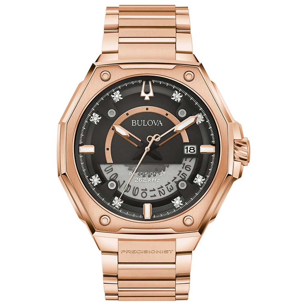 Relogio Bulova Masculino Precisionist Gold Rose Icon Edition 97D129