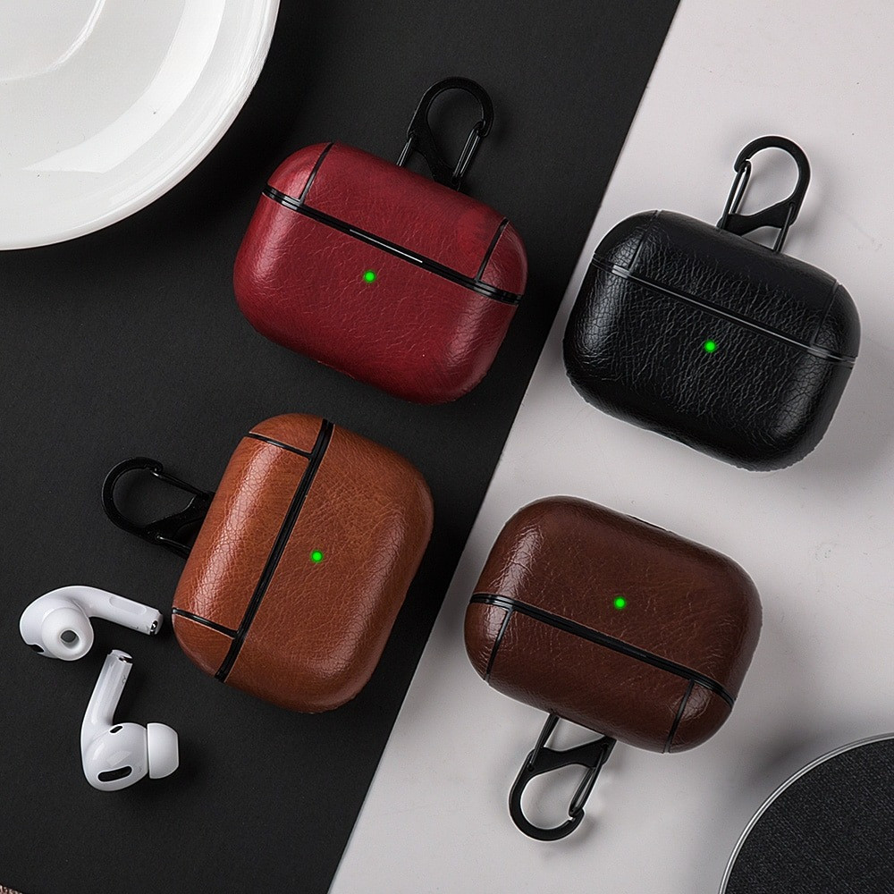Capa Luxuosa De Couro PU Para Airpods Pro 3 2 1 4 Protetora Com Fivela Anti-Perda em Oferta na Shopee