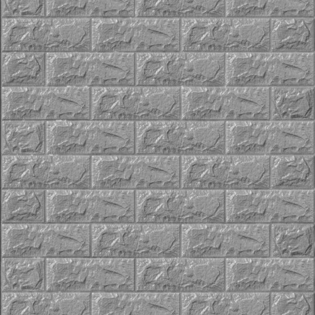 Imagem Kit 20 Placas 3D Tijolo Cinza 70x77 Adesivo Autocolante Decoração Quarto Sala Banheiro
