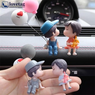 LOVETAG Desenhos Animados Casais Estatuetas De Ação Decoração Interior Do Carro Ornamentos Anime Auto Console Central Pa em Oferta na Shopee