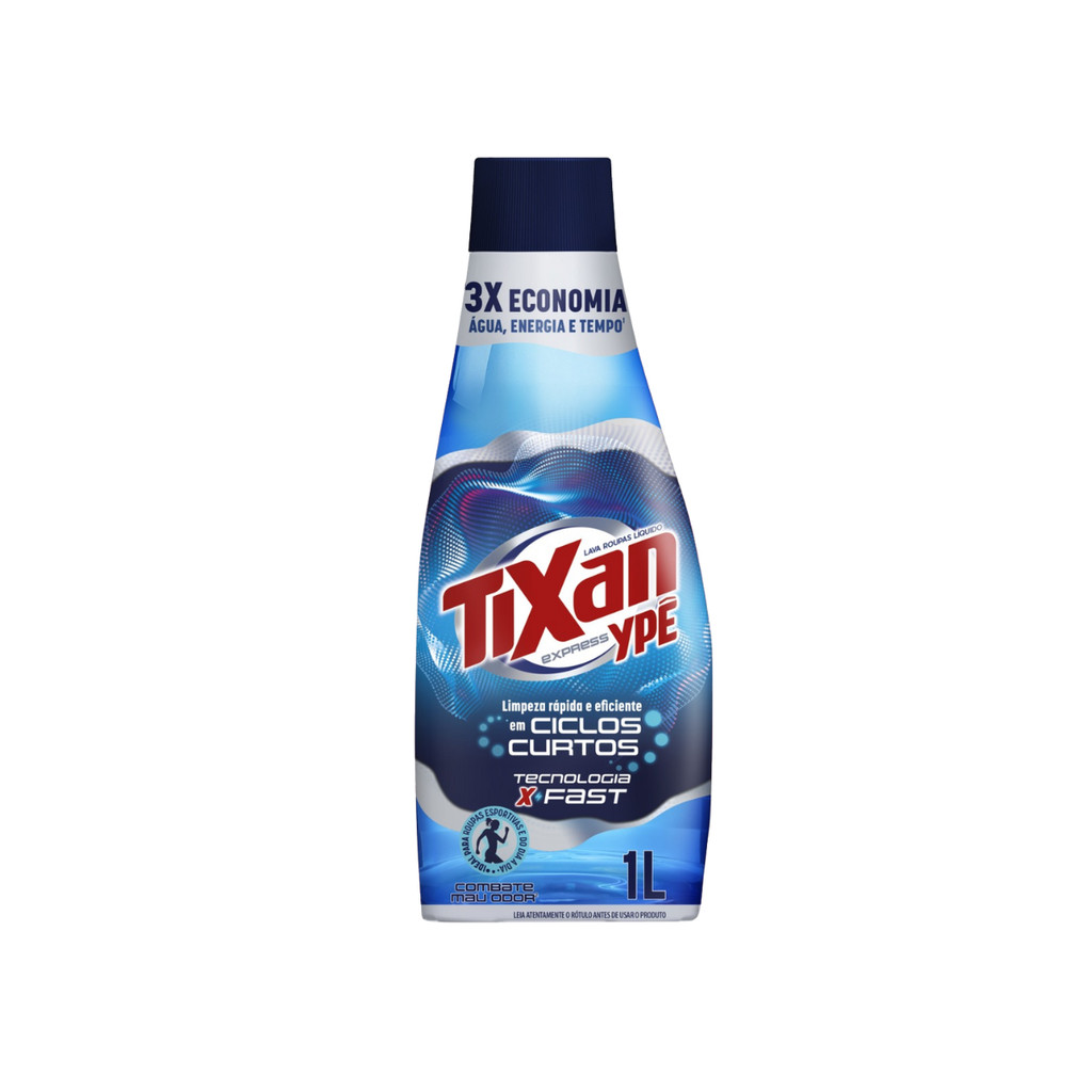 Lava Roupas Líquido Express Combate Mau Odor 1L Tixan Ypê