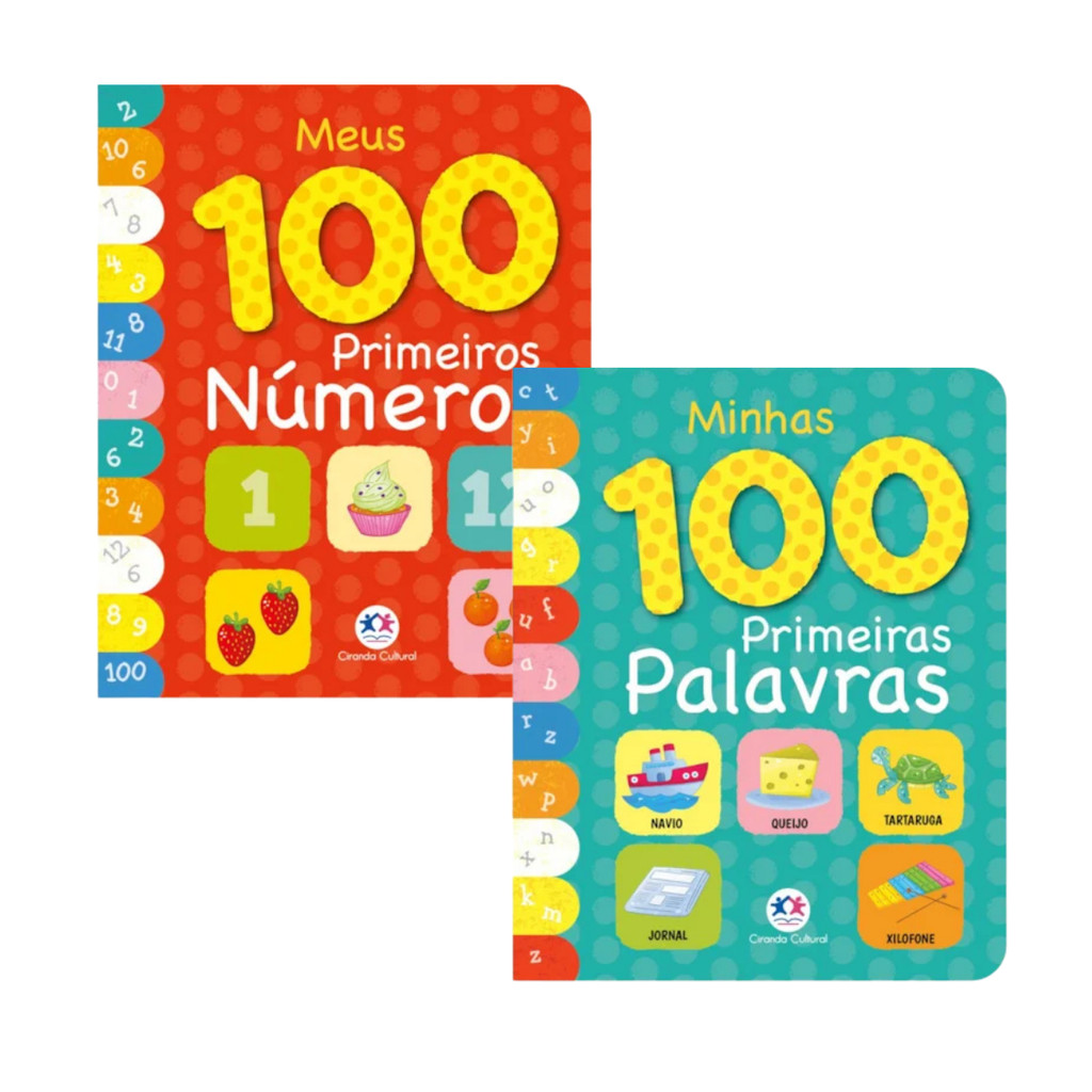 Kit Livro Infantil Almofadado Minhas 100 Primeiras Palavras E Meus 100 Primeiros Números 1 ou 2 Livros em Oferta na Shopee