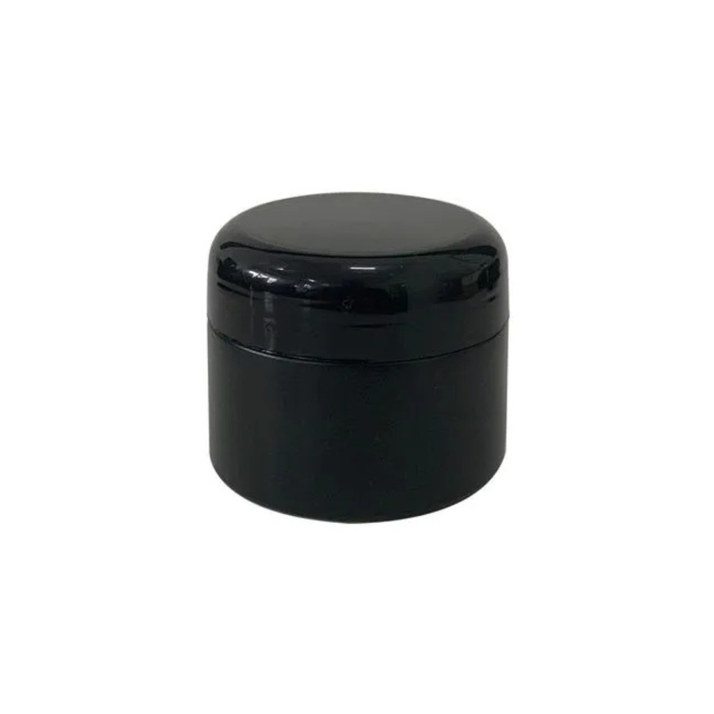 Kit 30 Potes Plástico 30g Preto para Envase Cremes e Produtos