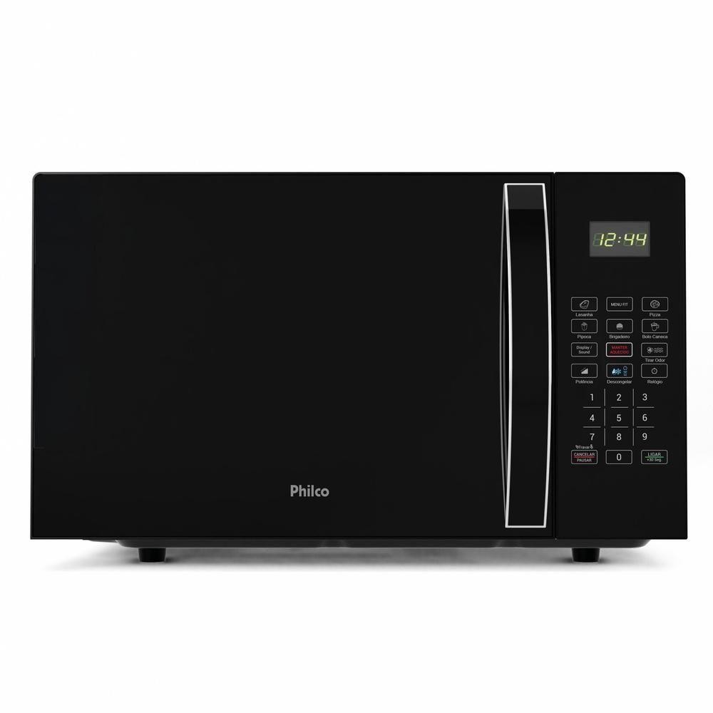 Micro-ondas Philco 28 Litros Limpa Fácil 1100W Preto PMO30P 220V em Oferta na Shopee
