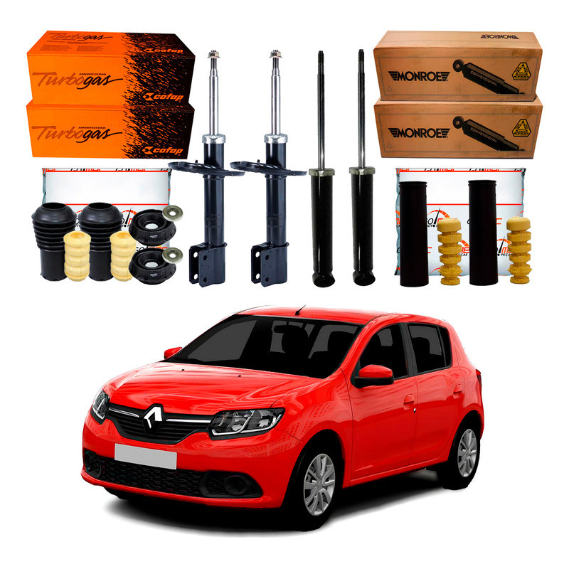 Kit Amortecedor Dianteiro Traseiro. Sandero 1.0 2015 A 2020 em Oferta na Shopee