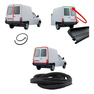 Kit 3 Borrachas Tampa Traseira Fiorino Bau Ate 2012 Fiat Kit completo para as portas traseiras em Oferta na Shopee