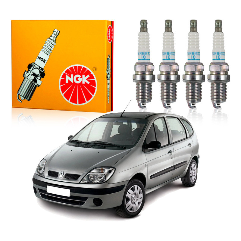 Jogo Velas Ngk Scenic 1.6 16v 2003 A 2012 em Oferta na Shopee