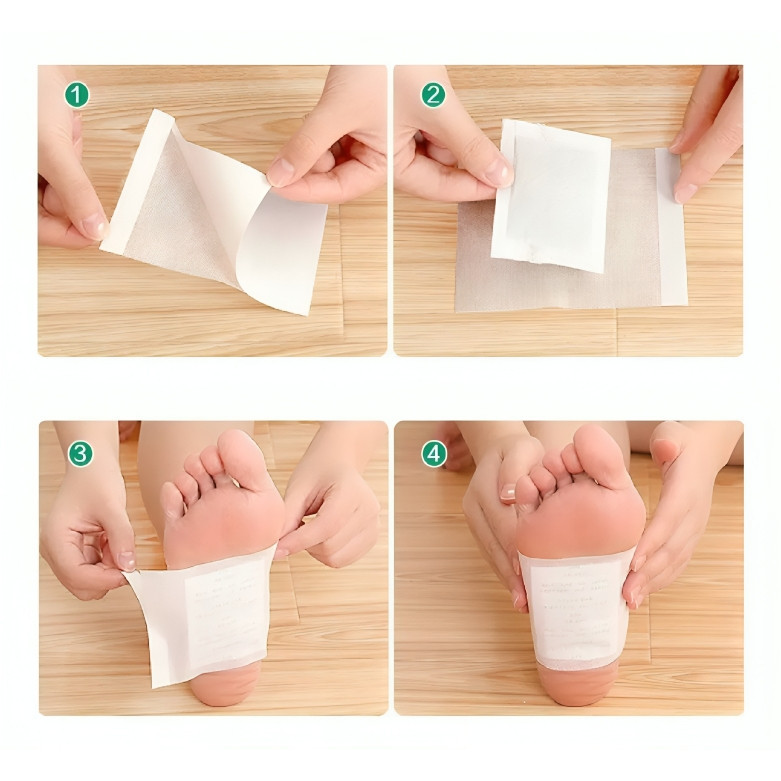 Kit 10 Adesivos Detox Dos Pés Eliminador Impurezas e Toxinas - Original
