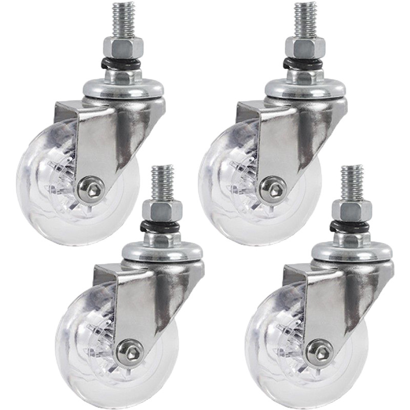 4 Rodizio Giratório Gel 50mm Parafuso 3/8 Rosca Anti Risco Schioppa em Oferta na Shopee