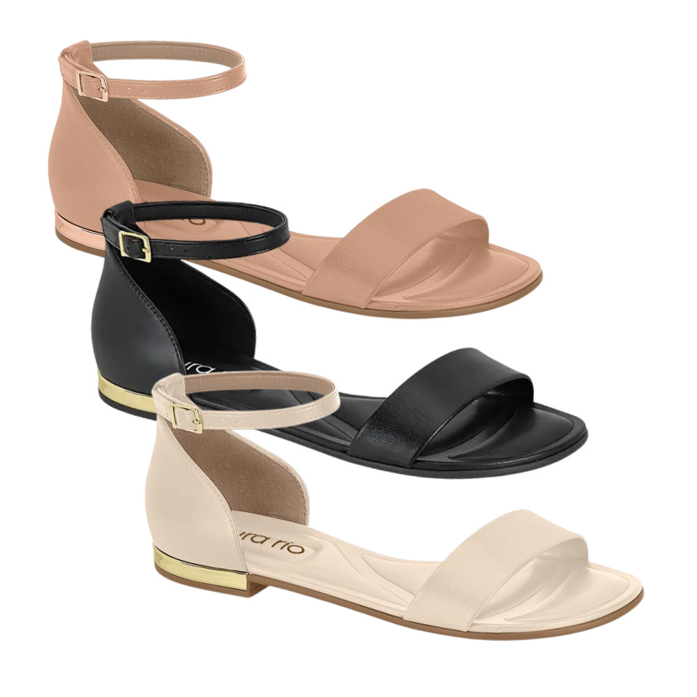 Sandália Rasteira Casual Básica Beira Rio Feminina Confortável em Oferta na Shopee