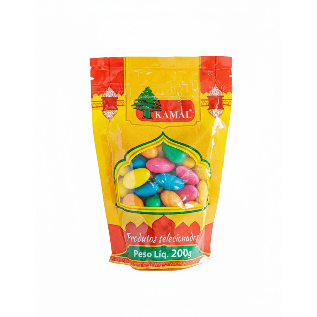 Amêndoa Confeitada Doce Colorida 200g - Kamal