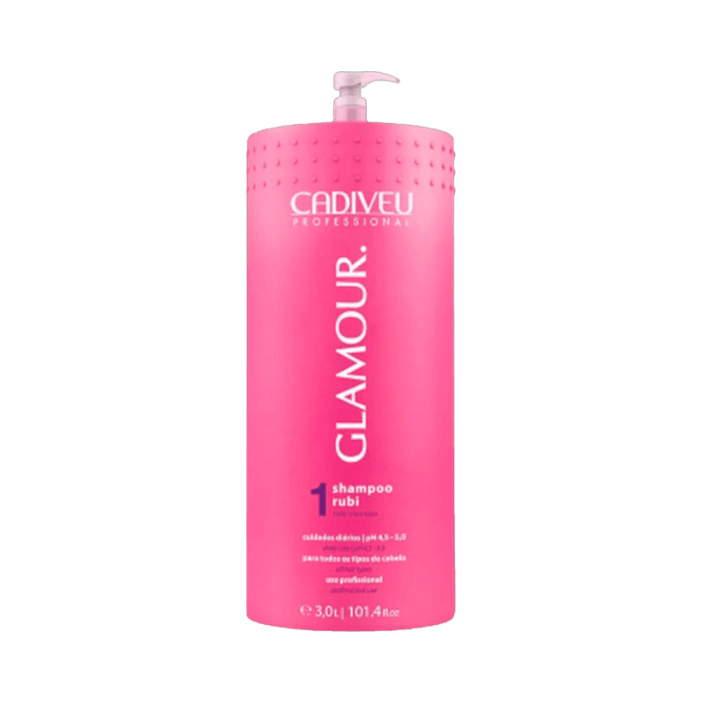 Shampoo Cadiveu Glamour Plus Rubi 3000ml em Oferta na Shopee