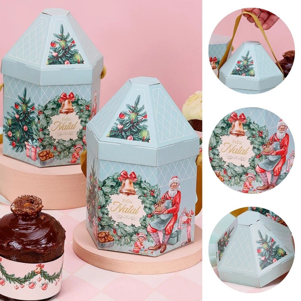 5 CASINHA PARA MINI PANETONE DOCE NATAL 5171 ( JANGO NATAL 2025 )