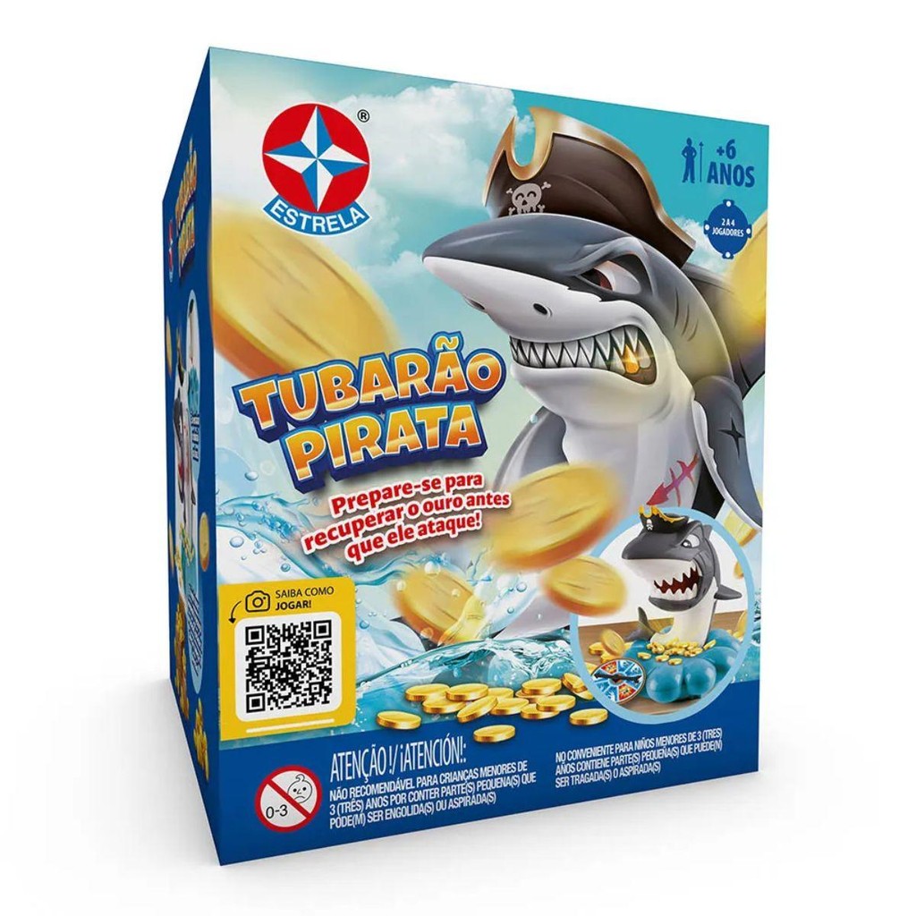 Jogo Tubarão Pirata - Brinquedos Estrela em Oferta na Shopee
