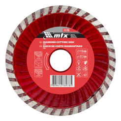 DISCO DE CORTE TURBO, DIAMANTADO, CORTE SECO, 115 X 22,2MM, 1PC // MTX