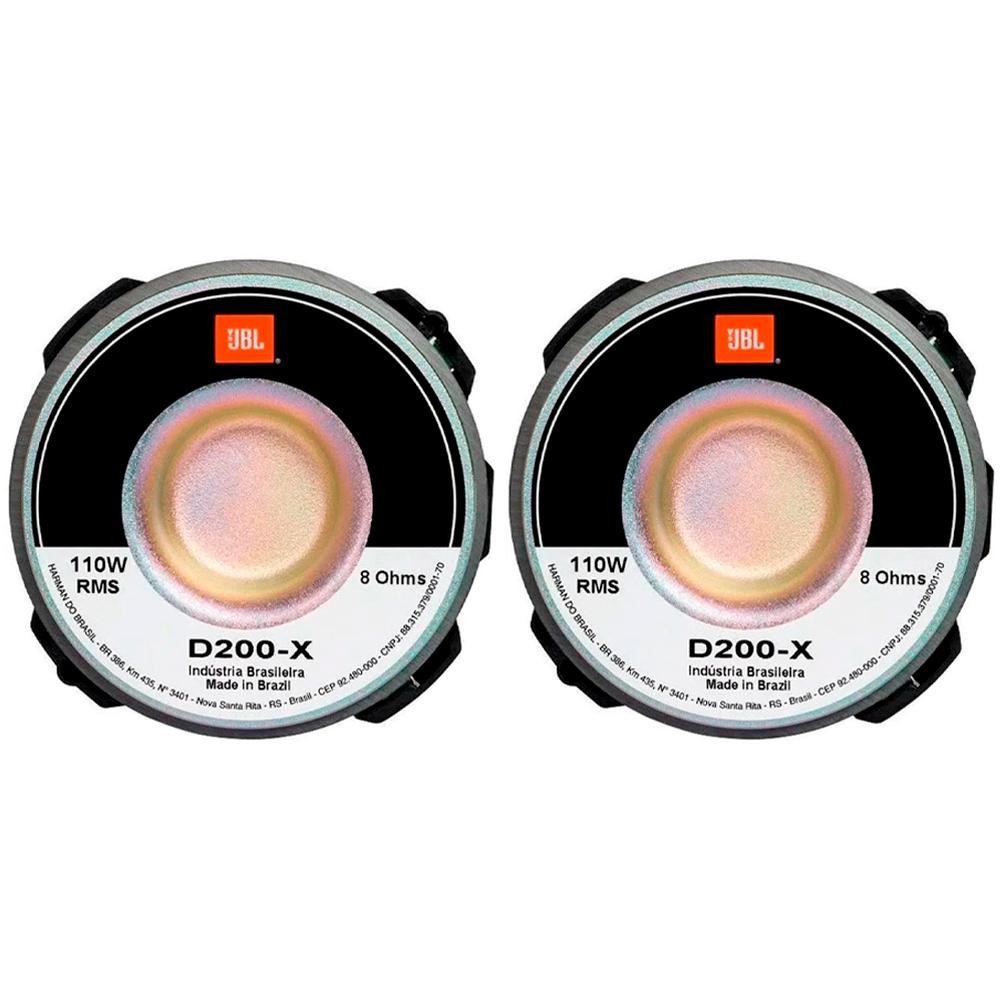 Kit 2 Unidades JBL D200-X Driver de Compressão com Diafragma Fenólico 100W 8 Ohms