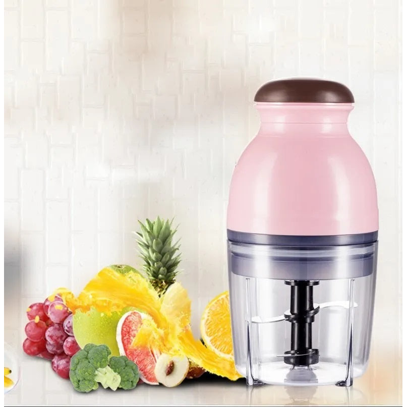 Mini Moedor Elétrico de Carne e Picador de Frutas 110V