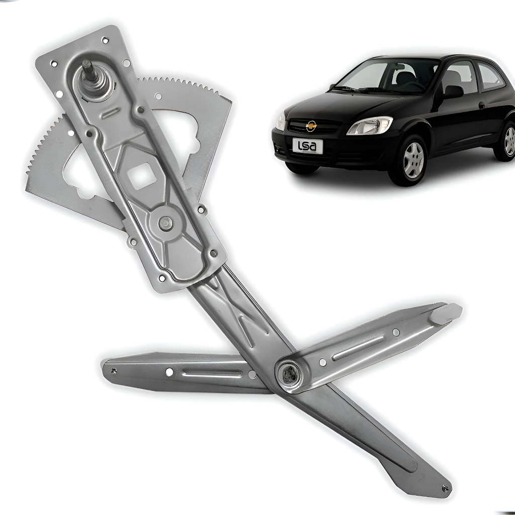 Máquina de Vidro Manual Dianteiro Esquerdo Chevrolet Celta 2000-2006 2 Portas Encaixe Perfeito Estrutura Reforçada em Oferta na Shopee