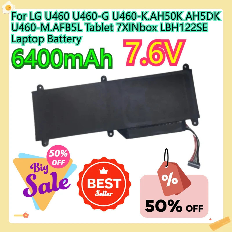 Para LG U460 U460-G K.AH50K AH5DK M.AFB5L Tablet 7XINbox LBH122SE Bateria Laptop 7.6V 6400mAH 48.84wh